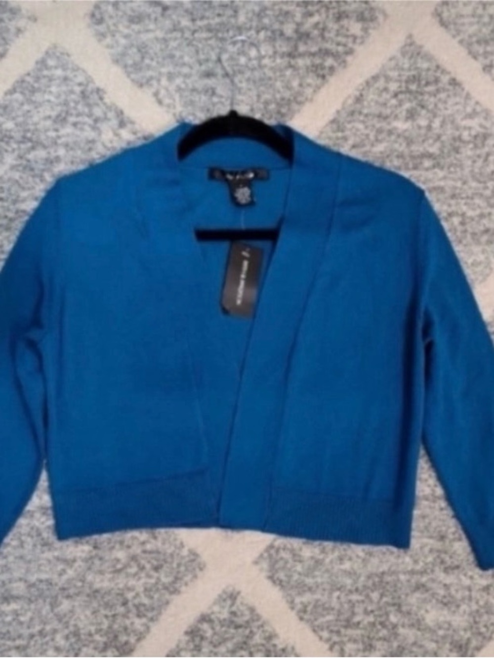 NWT 89th & Madison Teal Crop Cardigan, Sz S - Picture 3 of 5